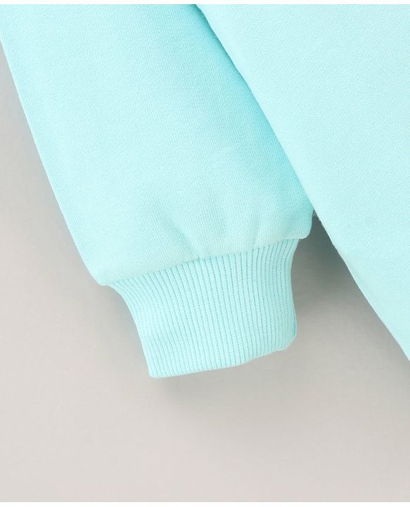 Babyhug Full Sleeves Cut & Sew Sweatshirt Multi Print - Blue Green