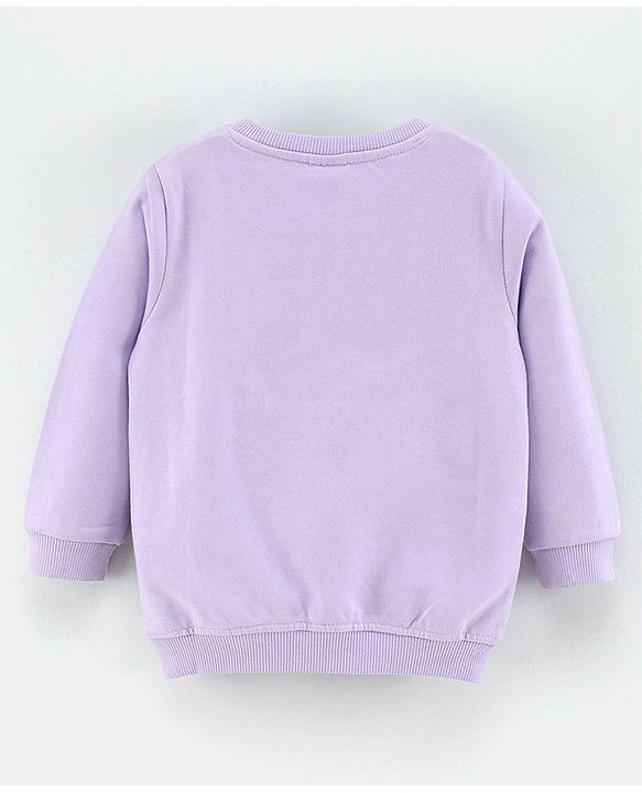 Babyhug Full Sleeves Sweatshirt Penguin Print - Purple