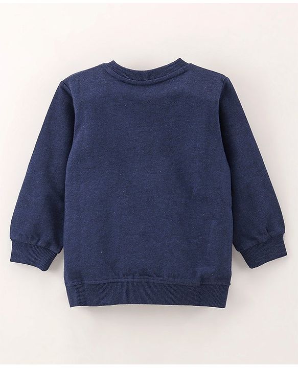 Babyhug Full Sleeves Sweatshirt Space Fun Print - Navy