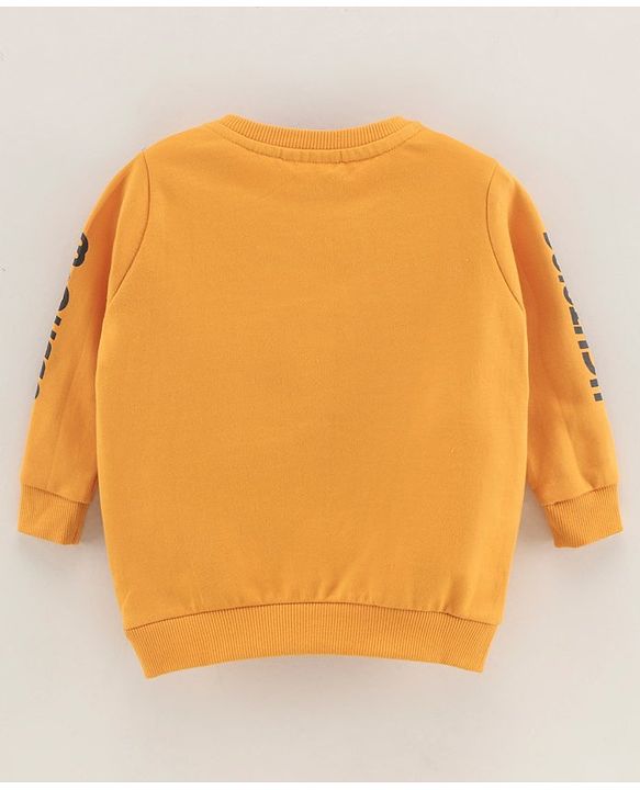 Babyhug Full Sleeves Sweatshirts Lightning Mcqueen Print - Yellow