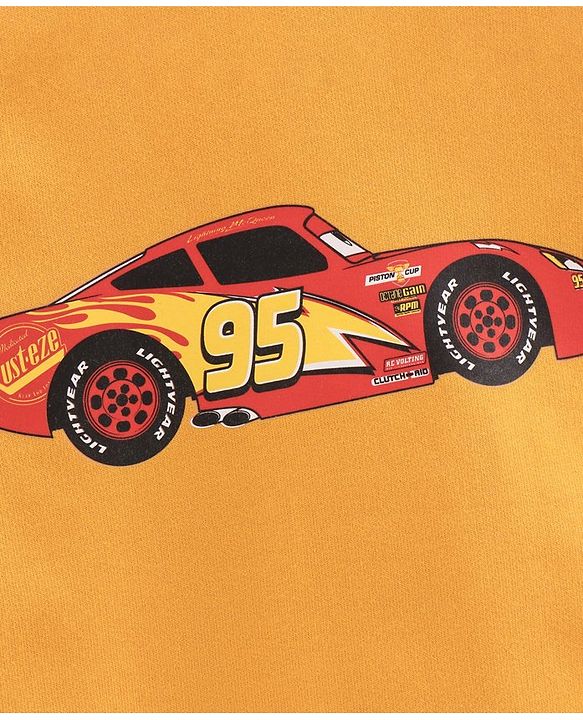 Babyhug Full Sleeves Sweatshirts Lightning Mcqueen Print - Yellow