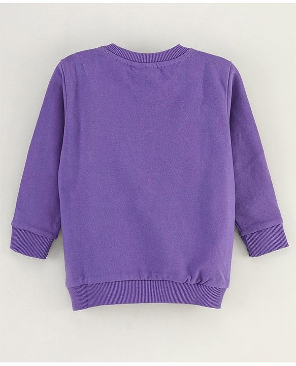 Babyhug Full Sleeves Sweatshirt Mickey Mouse Print - Purple