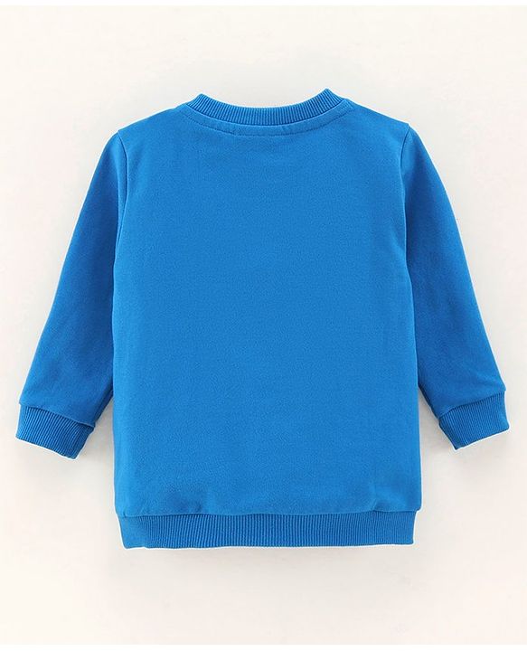 Babyhug Full Sleeves Sweatshirts Mickey Mouse Print - Blue