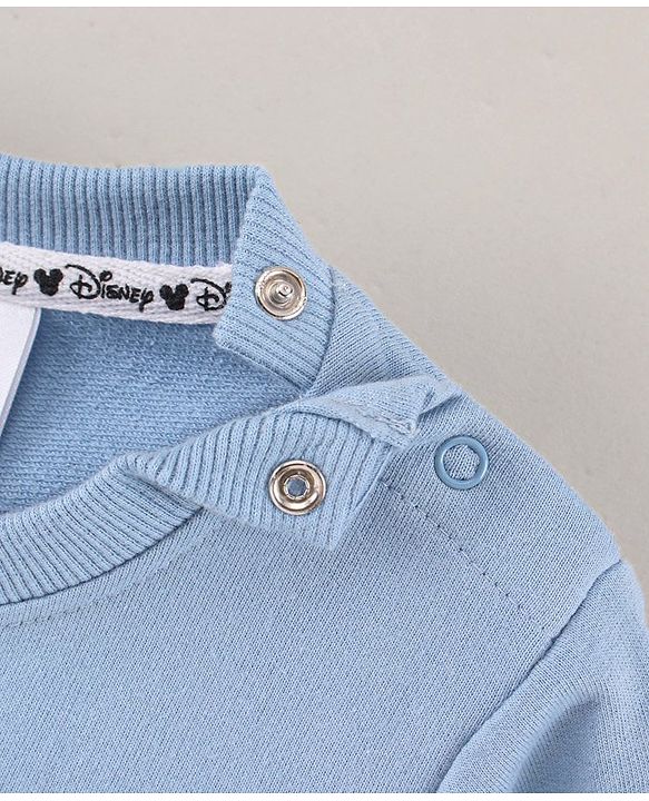 Babyhug Full Sleeves Cotton Knit Sweatshirt Lady & The Tramp Print - Blue