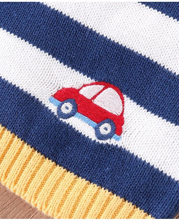 Babyhug 100% Organic Cotton Full Sleeves Striped Pullover - Multicolor