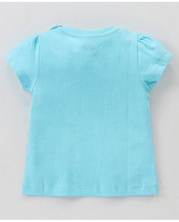 Babyhug 100% Cotton Half Sleeves Night Suit Heart Print - Blue