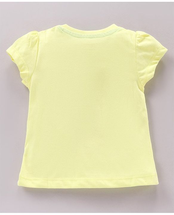 Babyhug Short Sleeves Nightwear Pajama Set Ice-Cream Print - Yellow Pink
