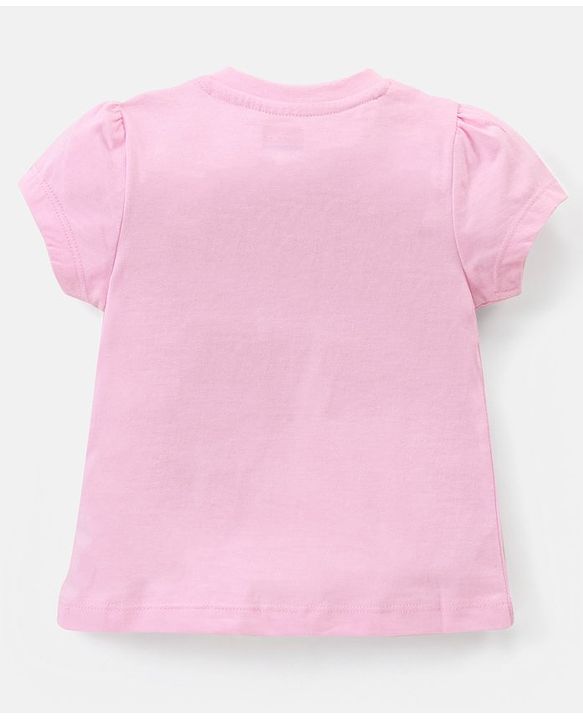 Babyhug 100% Cotton Half Sleeves Night Suit Kitty Print - Pink