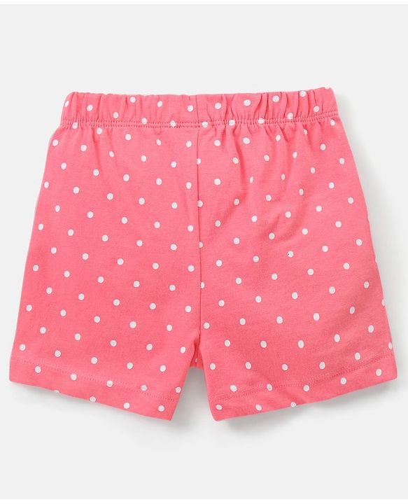 Babyhug 100% Cotton Half Sleeves Night Suit Kitty Print - Pink