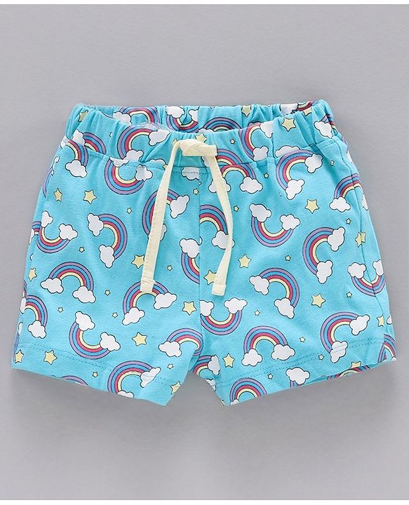 Babyhug Puffed Sleeves 100% Cotton Single Jersey Night Suit Cloud Badge - Yellow