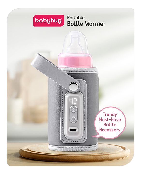 Babyhug Portable Bottle Warmer - Grey