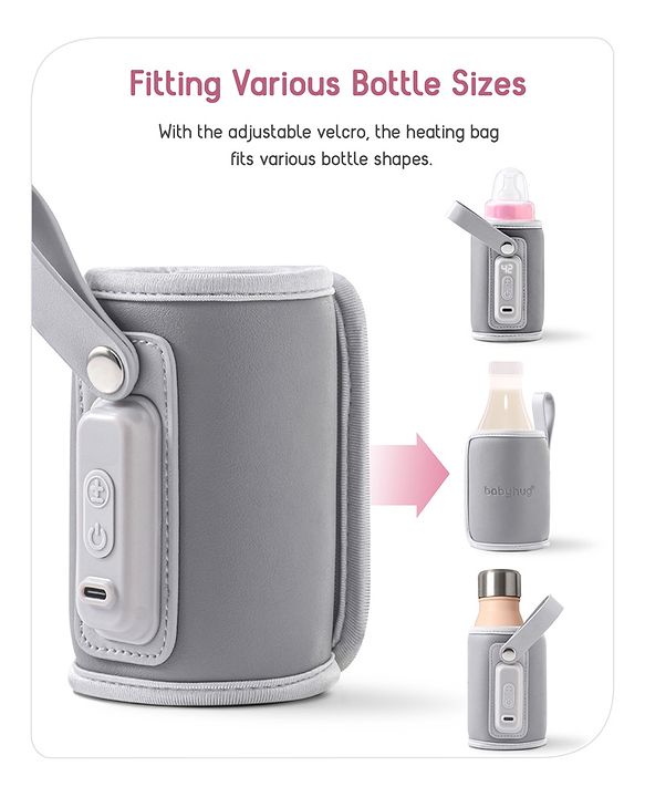 Babyhug Portable Bottle Warmer - Grey
