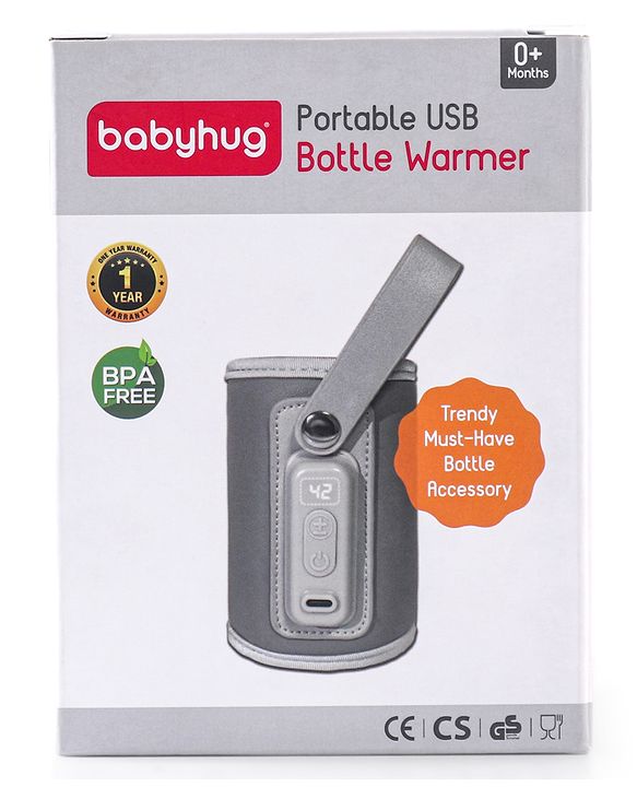 Babyhug Portable Bottle Warmer - Grey