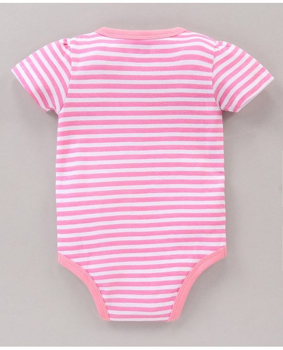 Babyhug 100% Cotton Onesie Printed Pack of 3 - Pink Yellow