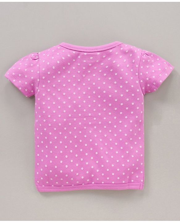Babyhug 100% Cotton Half Sleeves Floral Print & Striped Vest Pack Of 3 - Yellow & Pink