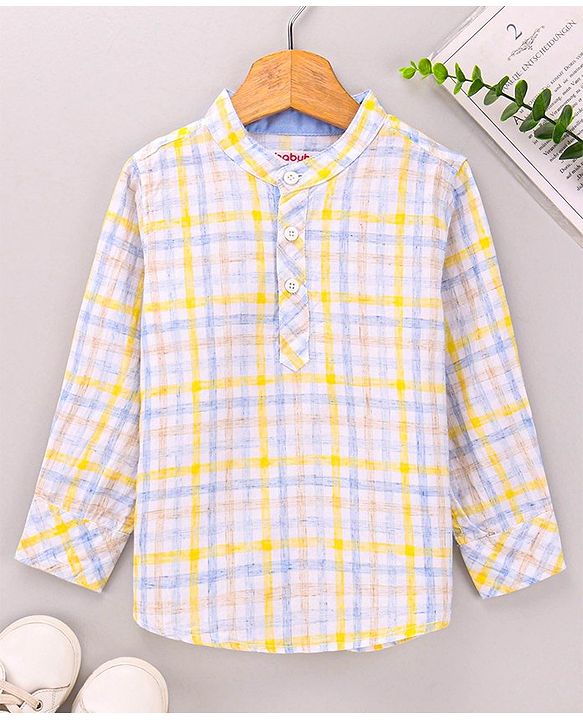 Babyhug Full Sleeves Cotton Checks Shirt - Multicolor