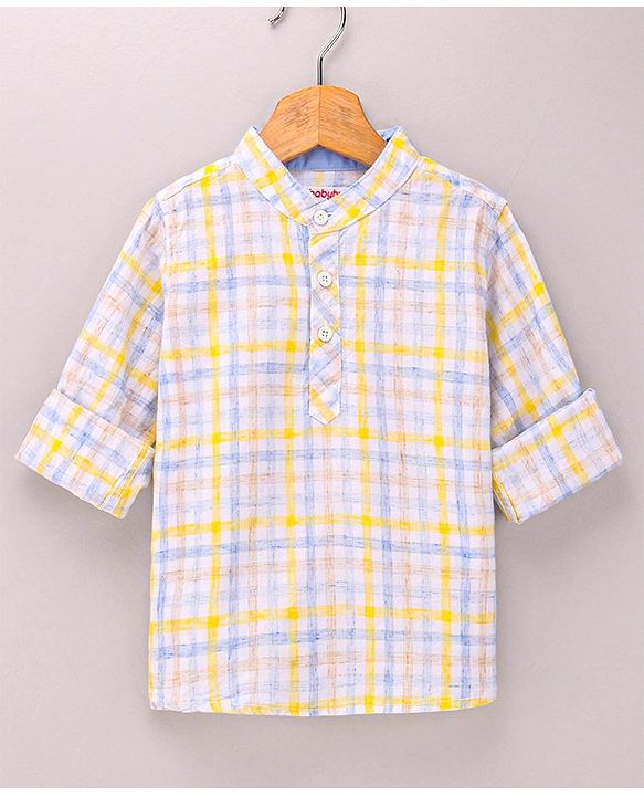 Babyhug Full Sleeves Cotton Checks Shirt - Multicolor