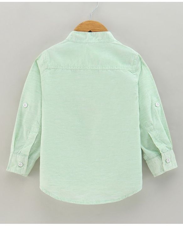 Babyhug Full Sleeves Shirt Solid - Green
