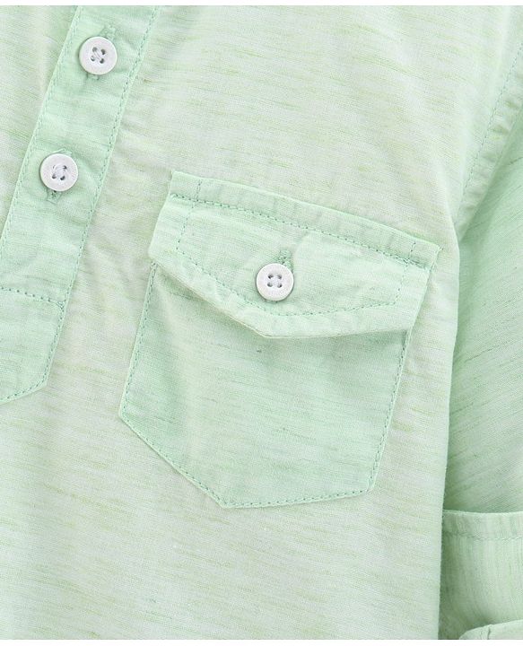 Babyhug Full Sleeves Shirt Solid - Green