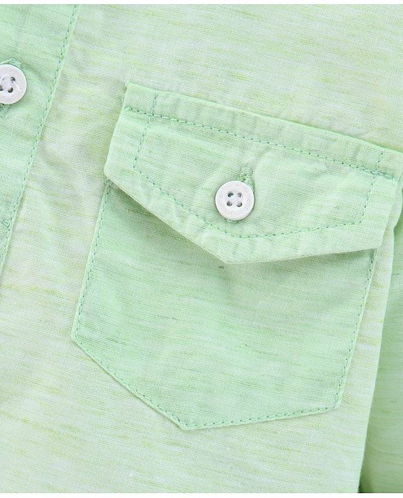 Babyhug Full Sleeves Shirt Solid - Green