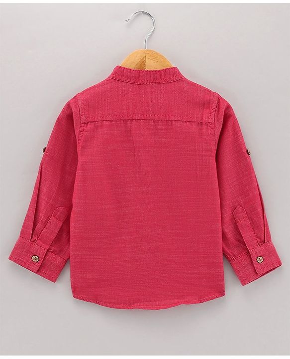 Babyhug Full Sleeves Solid Color Shirt - Red