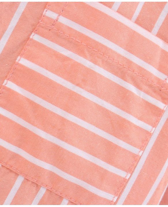 Babyhug Full Sleeves Striped Shirt - Orange