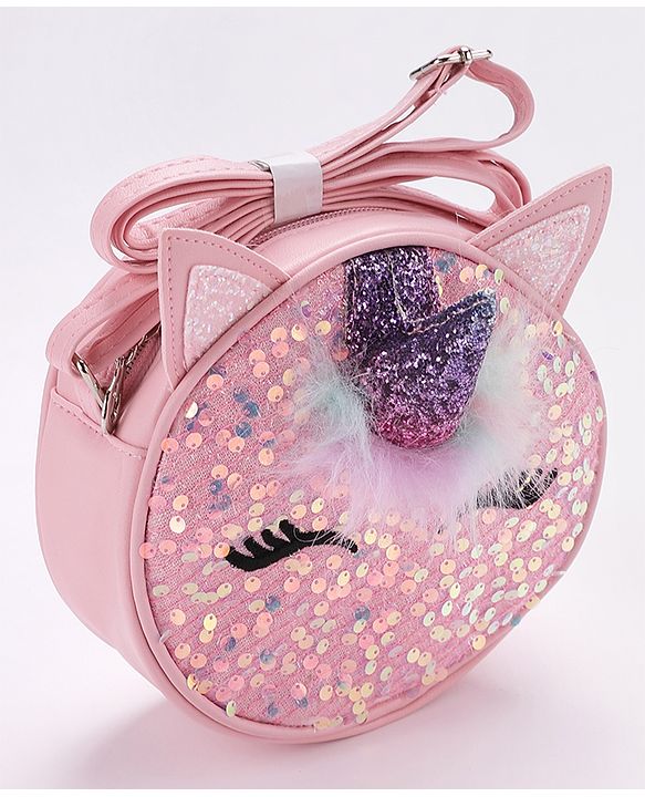 Babyhug Unicorn Sling Bag Free Size - Pink