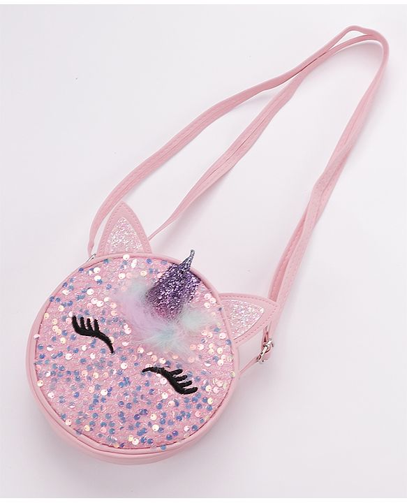 Babyhug Unicorn Sling Bag Free Size - Pink