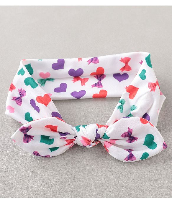 Babyhug Headband With Sunglasses Heart Print - White