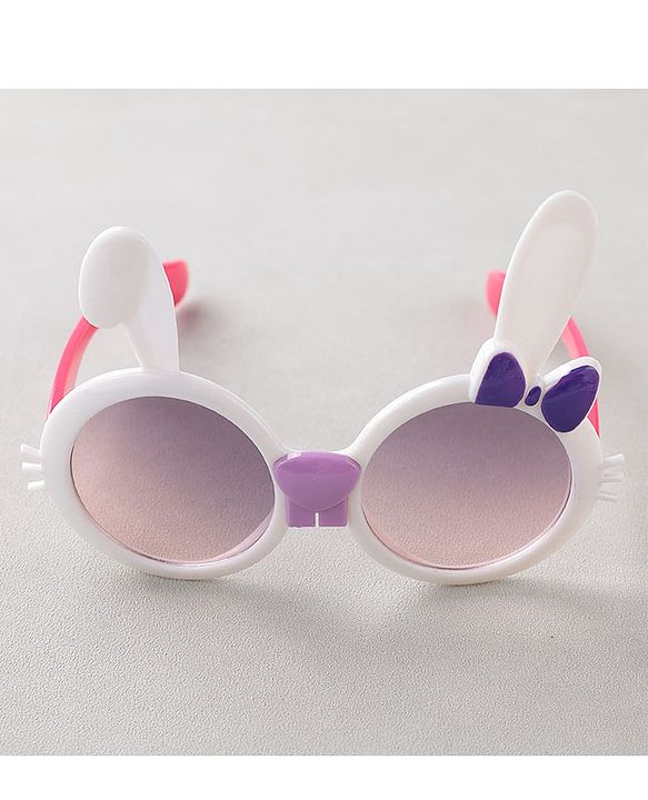 Babyhug Headband With Sunglasses Heart Print - White