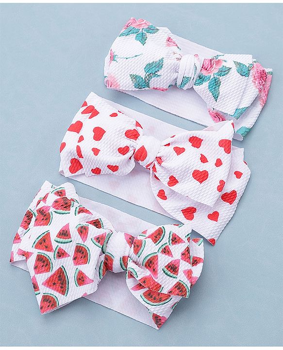Babyhug Headbands Pack of 3 - Multicolour