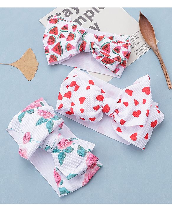 Babyhug Headbands Pack of 3 - Multicolour