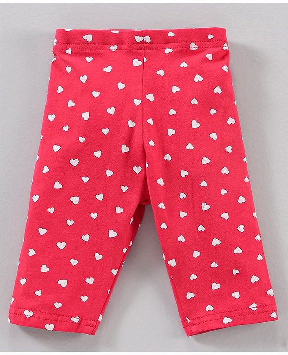 Babyhug Three Fourth Length Leggings Printed Pack of 3 - Multicolour