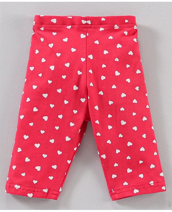 Babyhug Three Fourth Length Leggings Printed Pack of 3 - Multicolour