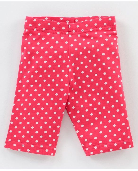 Babyhug Ankle Length Three Fourth Leggings Dot Print Pack Of 3 - Multicolor