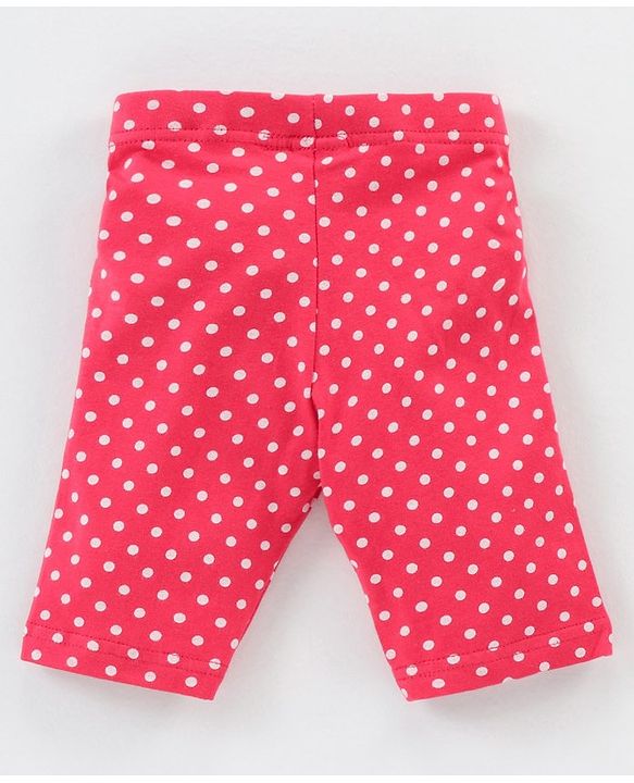 Babyhug Ankle Length Three Fourth Leggings Dot Print Pack Of 3 - Multicolor