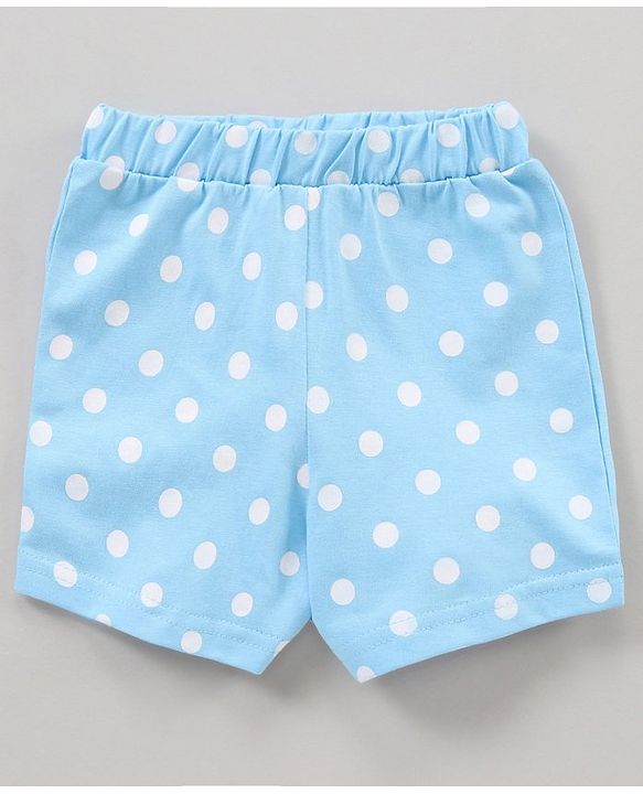 Babyhug Cotton Half Sleeves Night Suit Polka Dots Print - Blue