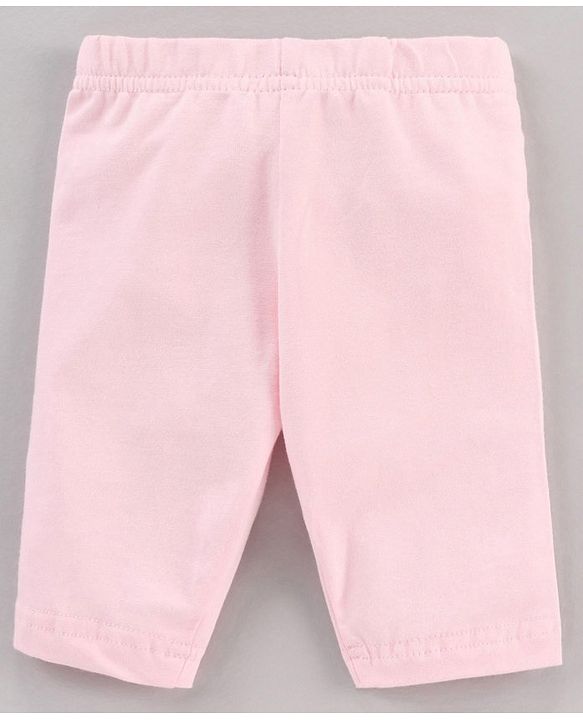 Babyhug Three Fourth Length Lycra Leggings  With Stretch Striped Pack Of 3 - Pink
