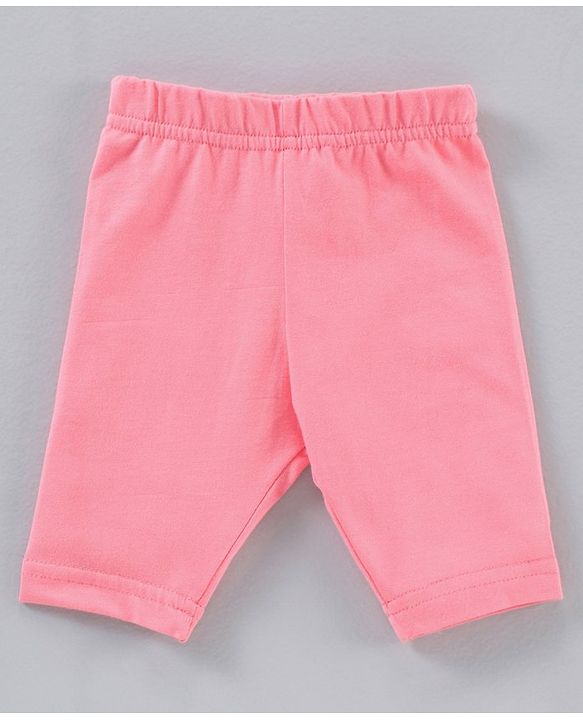 Babyhug Three Fourth Lycra Knit Striped & Heart Print Baby Leggings Pack of 3 - Multicolour