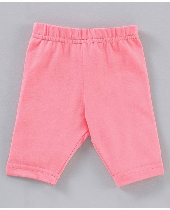 Babyhug Three Fourth Lycra Knit Striped & Heart Print Baby Leggings Pack of 3 - Multicolour