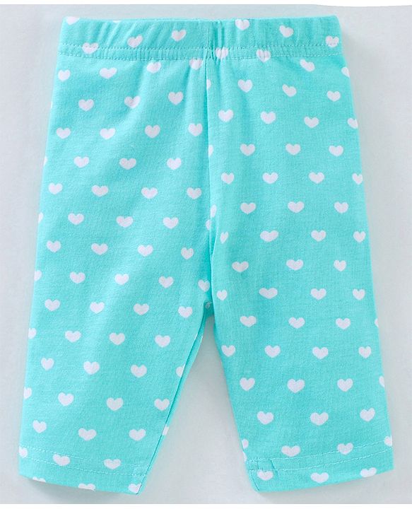 Babyhug Three Fourth Lycra Knit Flower Print Baby Leggings Pack Of 3 - Multicolour