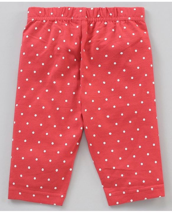 Babyhug Cotton Knit Three Fourth Length Leggings Solid & Strawberry Printed Pack Of 3 - Multicolour