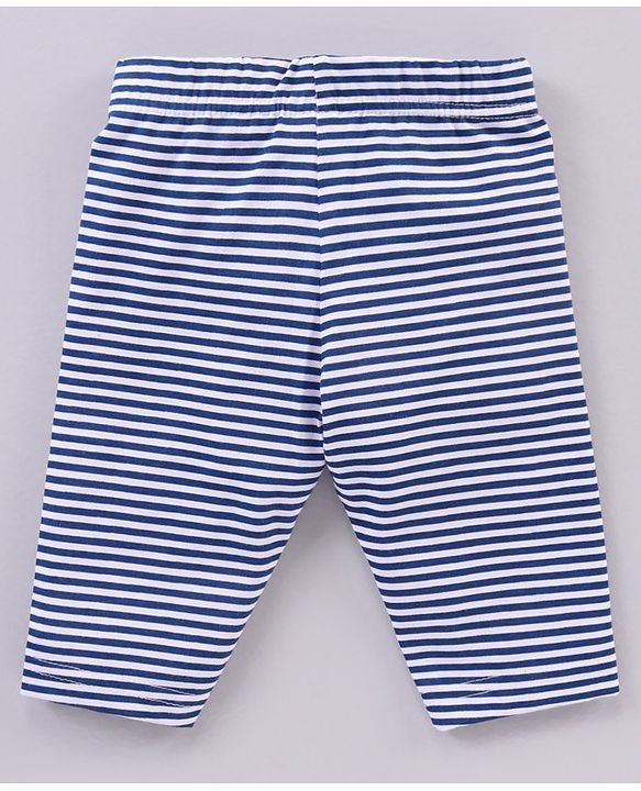 Babyhug Cotton Knit Three Fourth Length Leggings Multi Print Pack of 3 - Multicolour