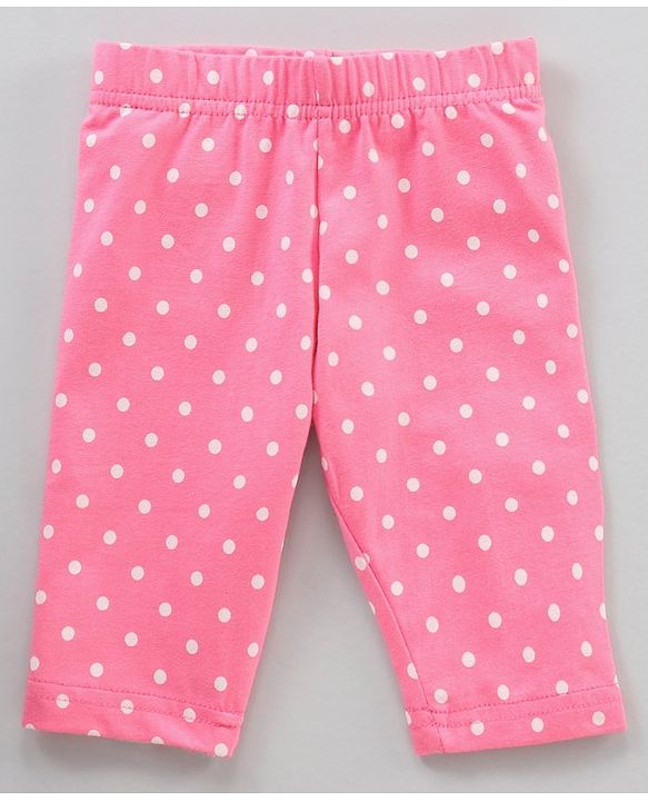 Babyhug Cotton Knit Three Fourth Length Leggings Solid & Multi Print Pack of 3 - Multicolour