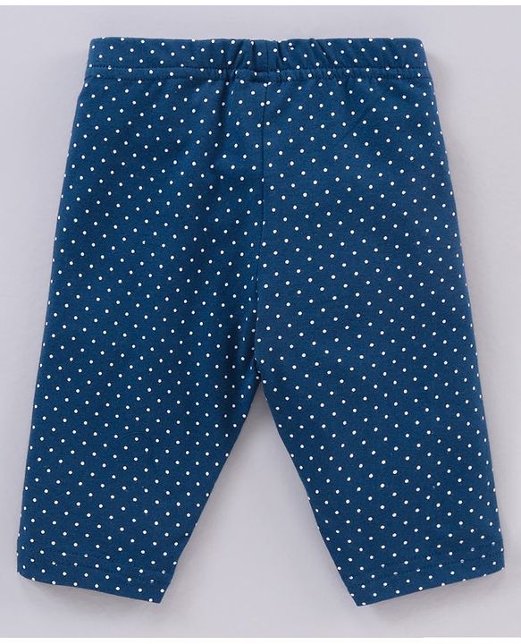 Babyhug Cotton Knit Three Fourth Length Leggings Solid & Floral Printed Pack Of 3 - Multicolour