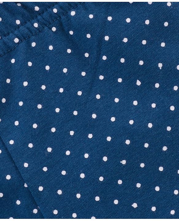 Babyhug Cotton Knit Three Fourth Length Leggings Solid & Floral Printed Pack Of 3 - Multicolour