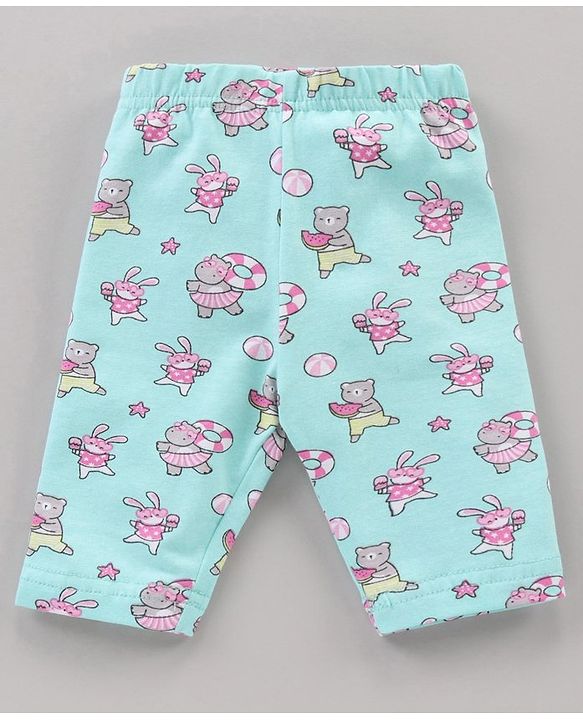 Babyhug Three Fourth Leggings Printed Pack of 3 -  Multicolour