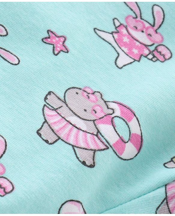 Babyhug Three Fourth Leggings Printed Pack of 3 -  Multicolour