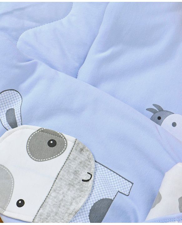 Babyhug Hooded Wrapper Striped - Blue