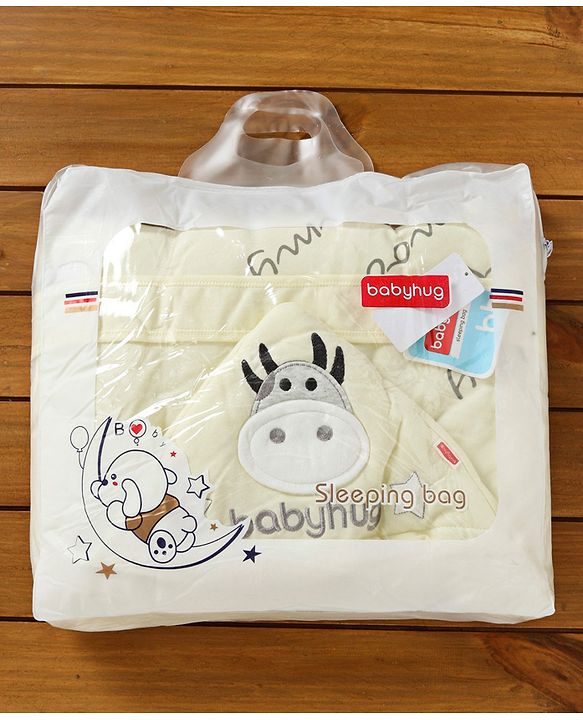 Babyhug Hooded Wrapper Striped - Blue